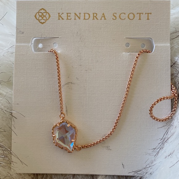 NWT Kendra Scott Rose Gold Tess Crystal Necklace - Picture 4 of 8